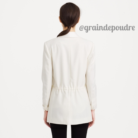 Rare! J Crew Collection Shawl Collar Off White Tuxedo Blazer 8 - Picture 3 of 10